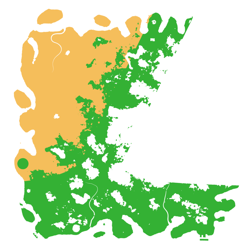 Biome Rust Map: Procedural Map, Size: 6000, Seed: 992759613