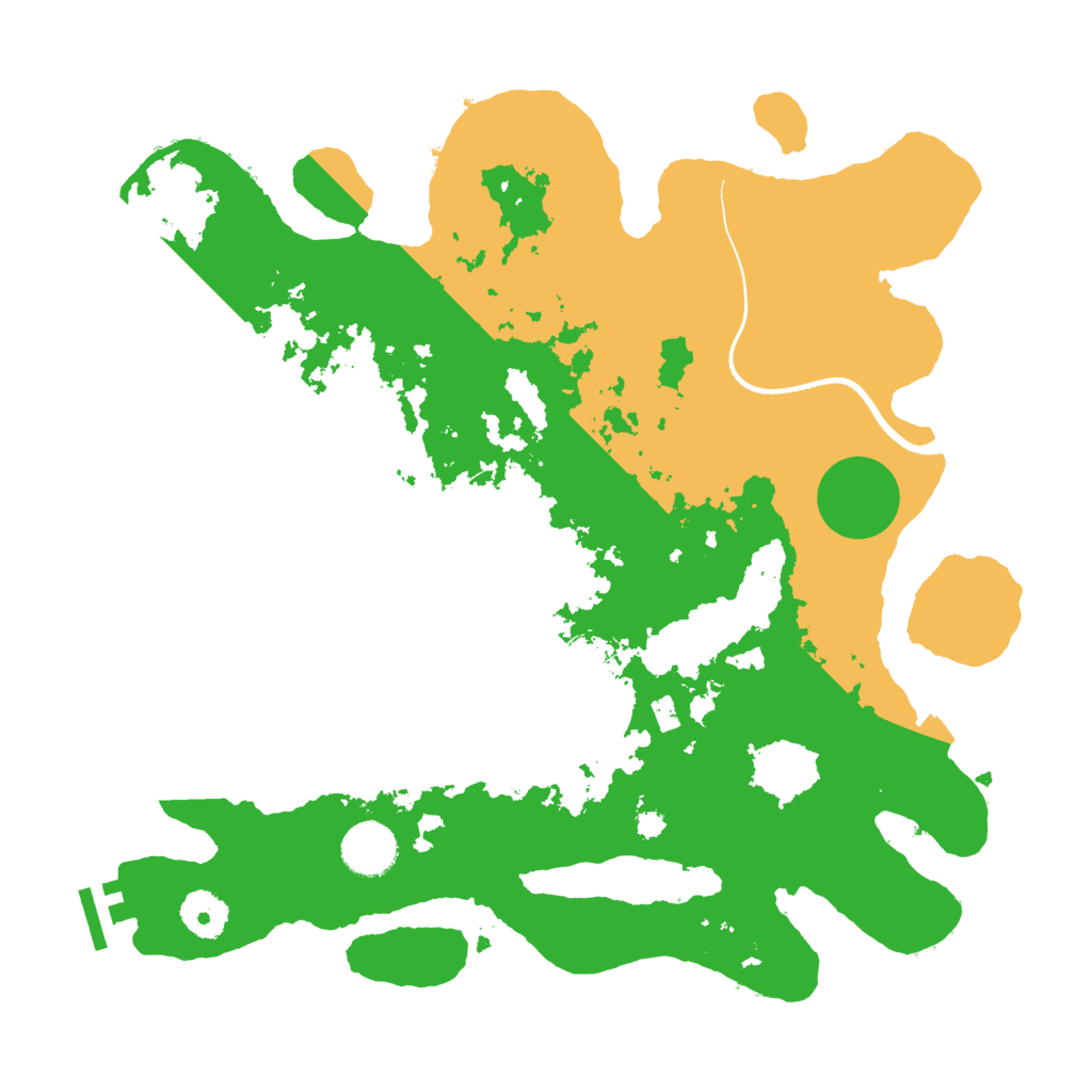 Biome Rust Map: Procedural Map, Size: 3500, Seed: 53516