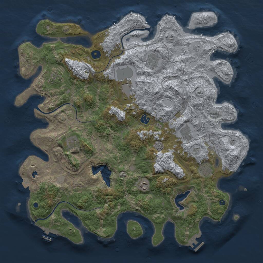 Rust Map: Procedural Map, Size: 4300, Seed: 1186, 15 Monuments