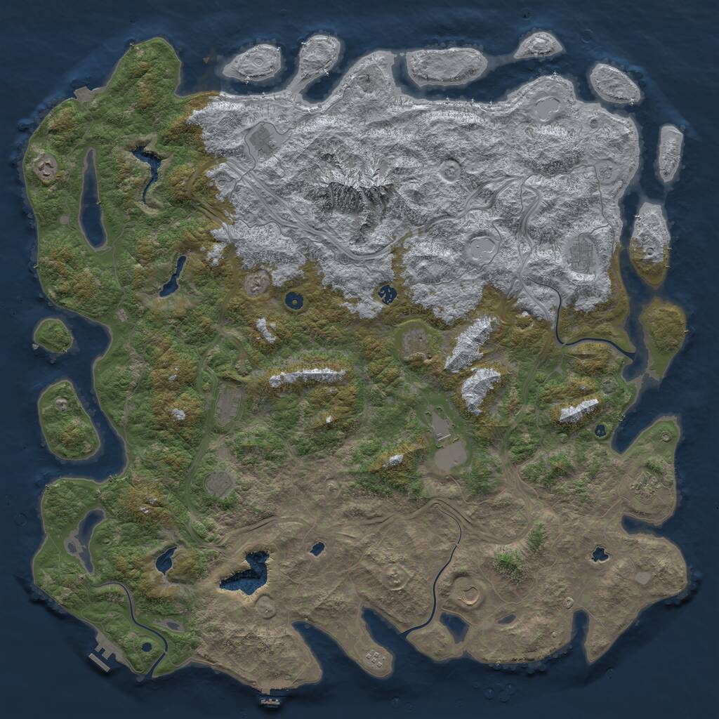 Rust Map: Procedural Map, Size: 6000, Seed: 1487959862, 17 Monuments