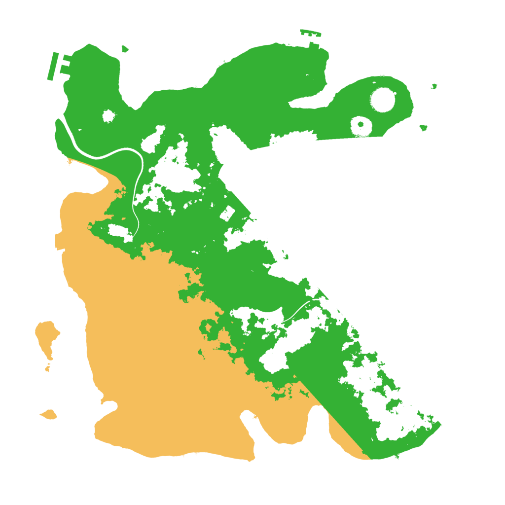 Biome Rust Map: Procedural Map, Size: 3600, Seed: 68781143
