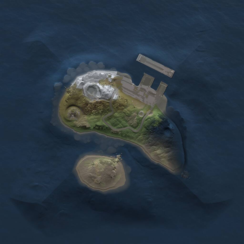 Rust Map: Procedural Map, Size: 1250, Seed: 985625, 2 Monuments