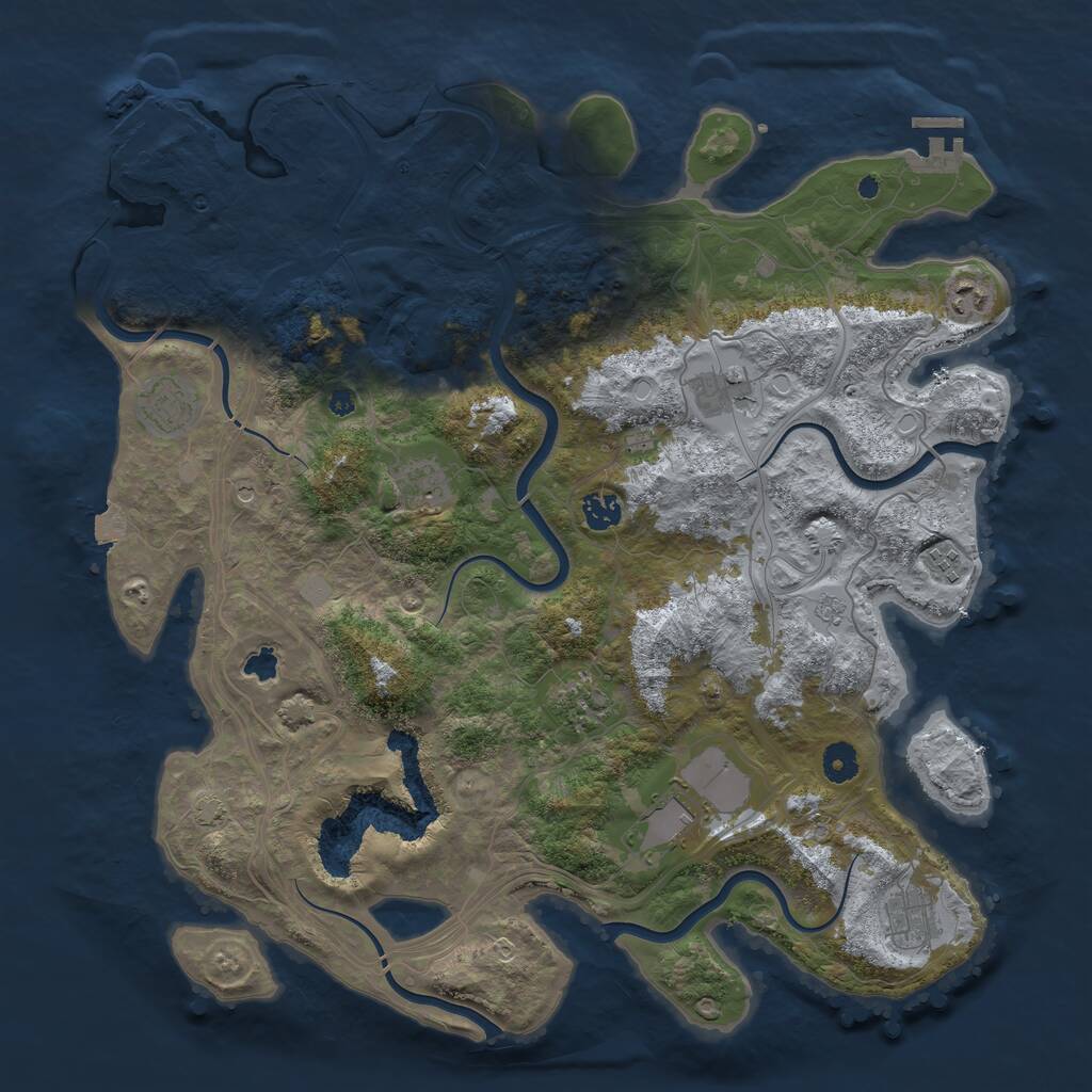 Rust Map: Procedural Map, Size: 4250, Seed: 26754, 15 Monuments