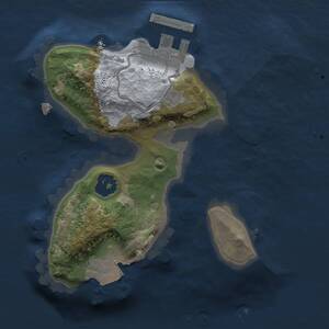 Thumbnail Rust Map: Procedural Map, Size: 1500, Seed: 593468200, 2 Monuments