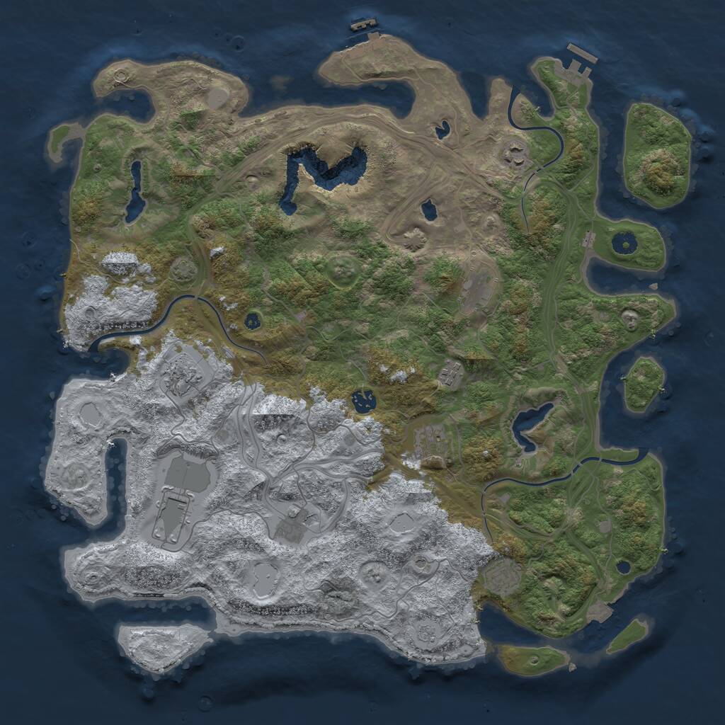 Rust Map: Procedural Map, Size: 4500, Seed: 533975379, 15 Monuments