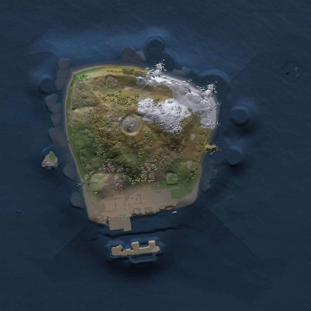 Rust Map: Procedural Map, Size: 1000, Seed: 1635572129, 2 Monuments