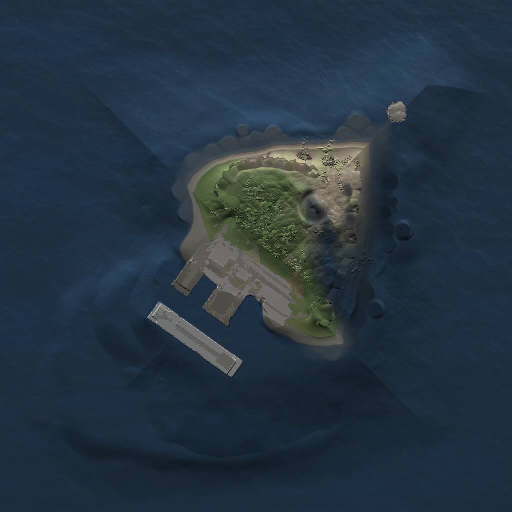 Rust Map: Procedural Map, Size: 1000, Seed: 196465, 2 Monuments