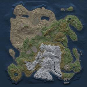 Thumbnail Rust Map: Procedural Map, Size: 3500, Seed: 560610745, 14 Monuments