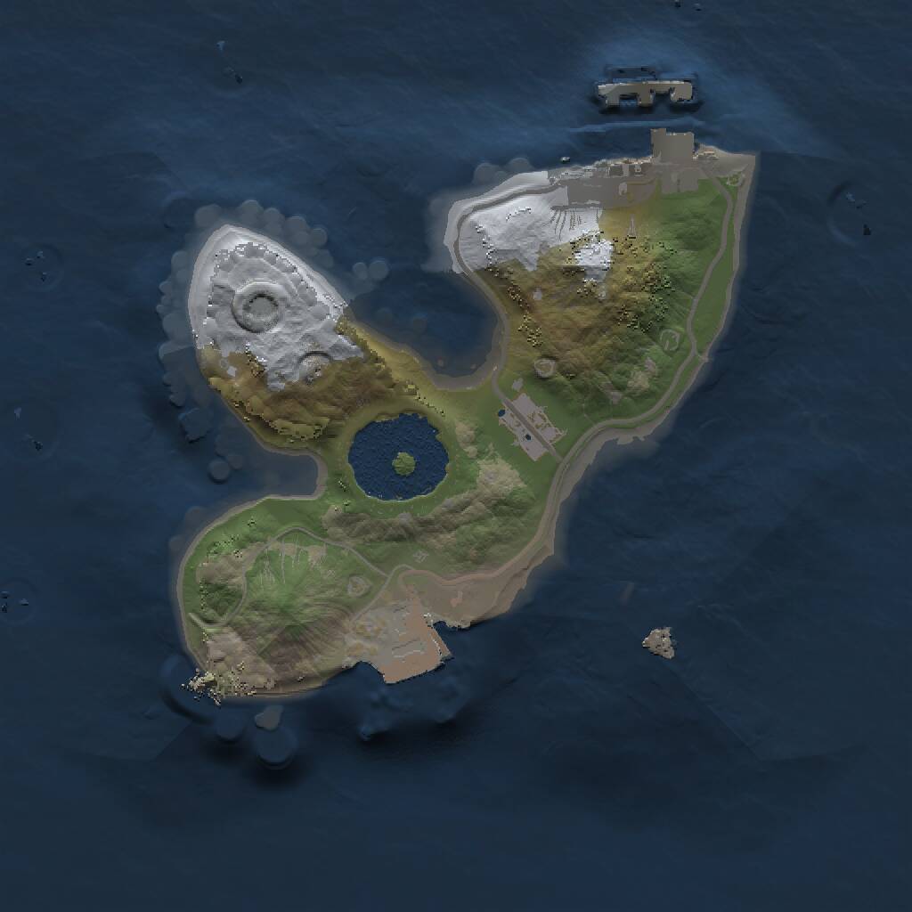 Rust Map: Procedural Map, Size: 1500, Seed: 888, 2 Monuments