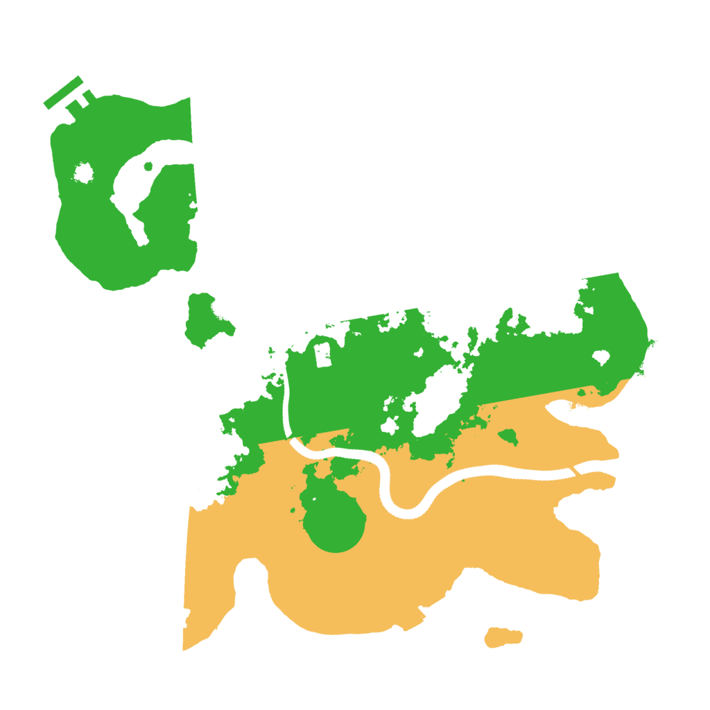 Biome Rust Map: Procedural Map, Size: 3200, Seed: 1009179487