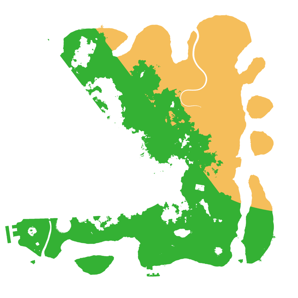 Biome Rust Map: Procedural Map, Size: 3500, Seed: 43143188