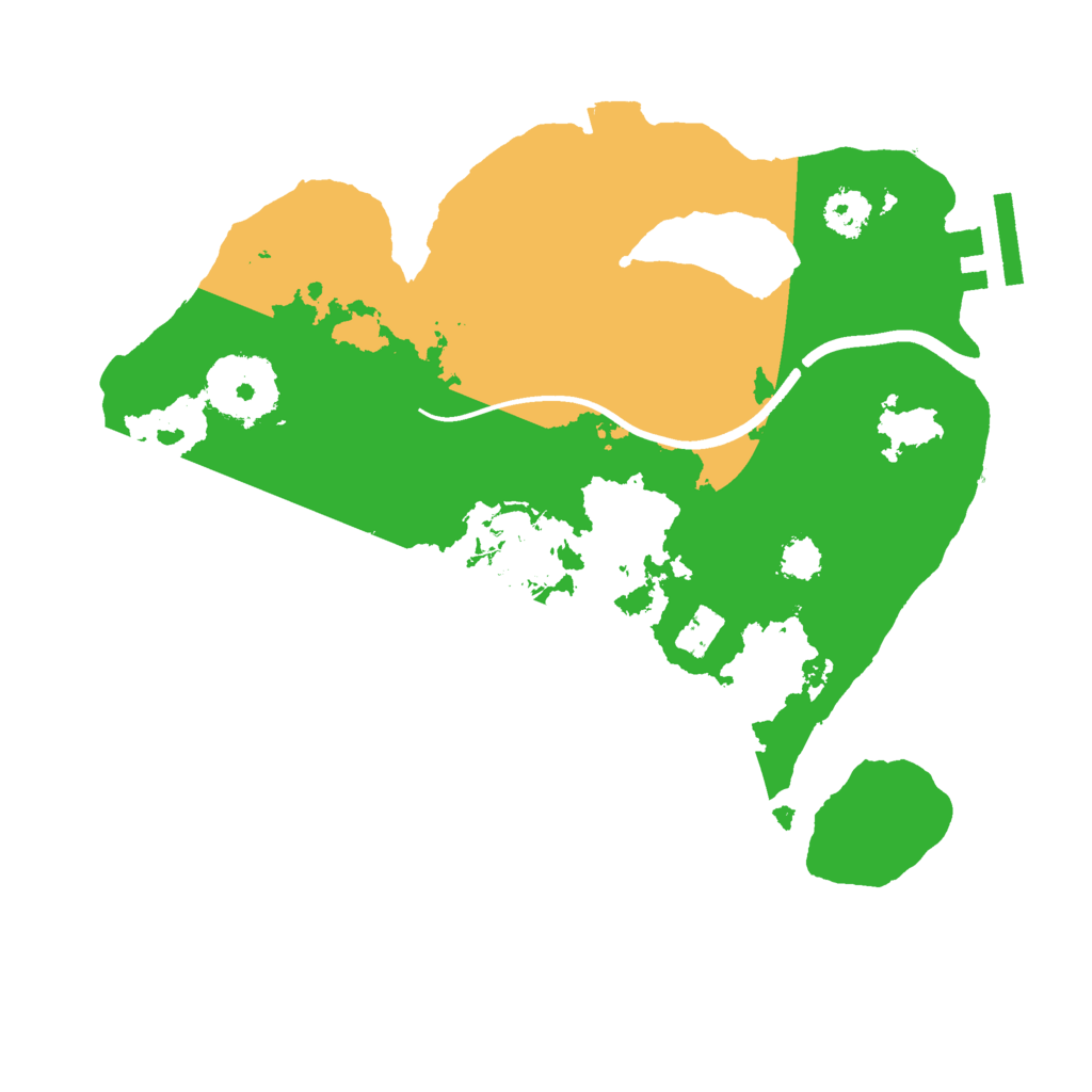 Biome Rust Map: Procedural Map, Size: 2400, Seed: 5552