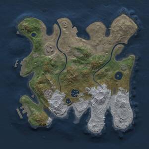 Thumbnail Rust Map: Procedural Map, Size: 2800, Seed: 1527152155, 9 Monuments