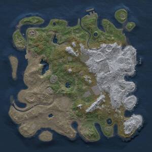 Thumbnail Rust Map: Procedural Map, Size: 4000, Seed: 44290, 15 Monuments