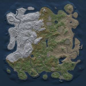 Thumbnail Rust Map: Procedural Map, Size: 4250, Seed: 1044572722, 16 Monuments