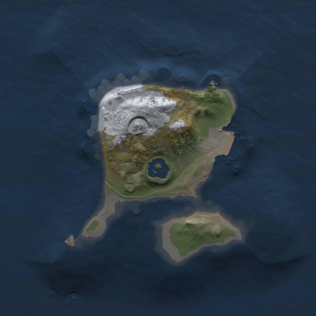 Rust Map: Procedural Map, Size: 1500, Seed: 1707865933, 1 Monuments
