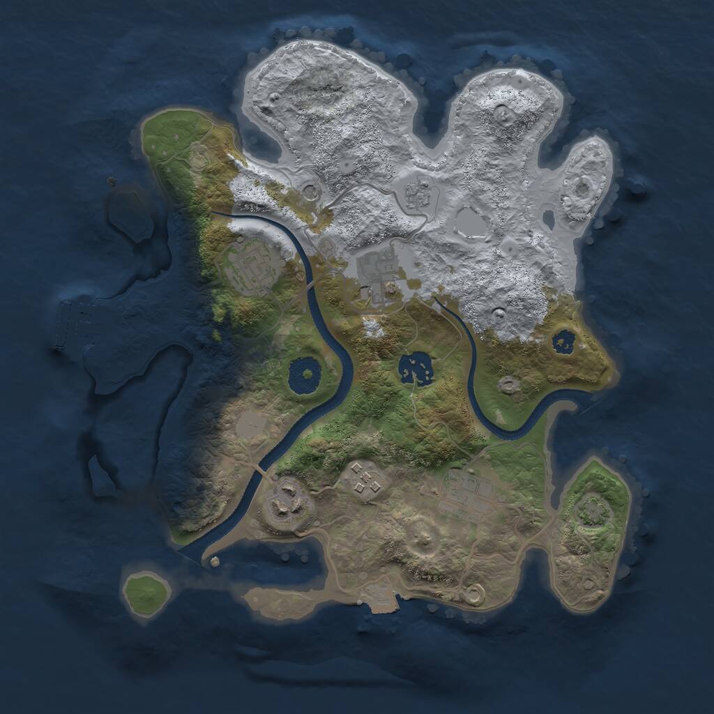 Rust Map: Procedural Map, Size: 3000, Seed: 255330776, 11 Monuments
