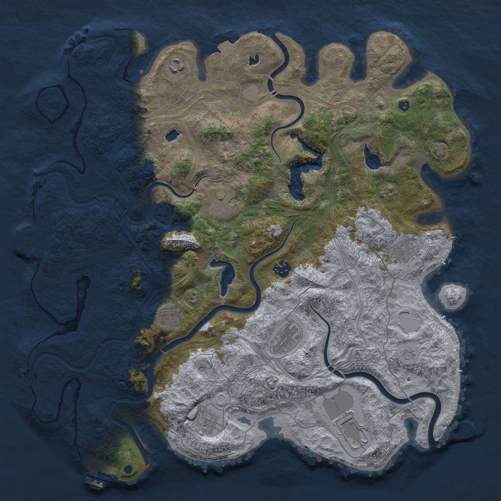 Rust Map: Procedural Map, Size: 4500, Seed: 21200, 15 Monuments
