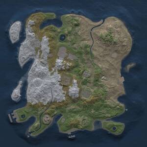 Thumbnail Rust Map: Procedural Map, Size: 3500, Seed: 534474821, 13 Monuments