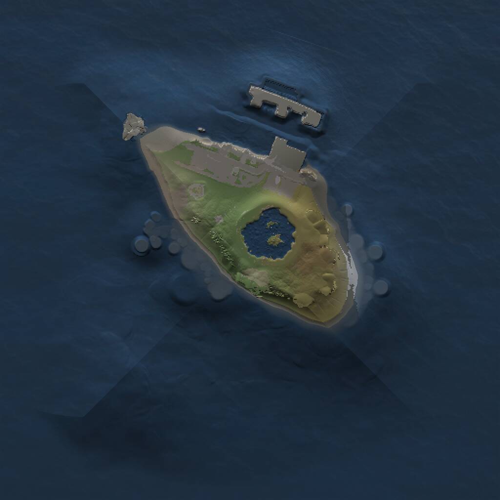 Rust Map: Procedural Map, Size: 1000, Seed: 1068624480, 2 Monuments