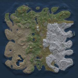 Thumbnail Rust Map: Procedural Map, Size: 4500, Seed: 883755323, 17 Monuments