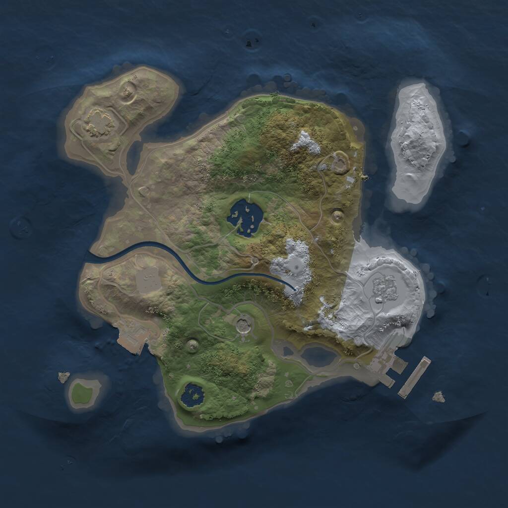 Rust Map: Procedural Map, Size: 2200, Seed: 29, 6 Monuments