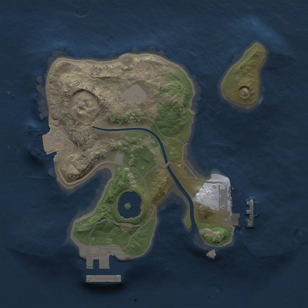 Rust Map: Procedural Map, Size: 1800, Seed: 509509936, 3 Monuments