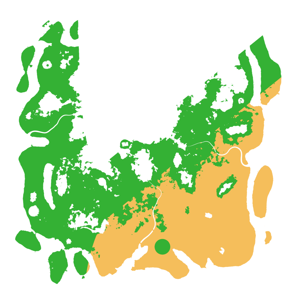 Biome Rust Map: Procedural Map, Size: 5000, Seed: 3452355