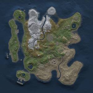 Thumbnail Rust Map: Procedural Map, Size: 3000, Seed: 210094659, 10 Monuments