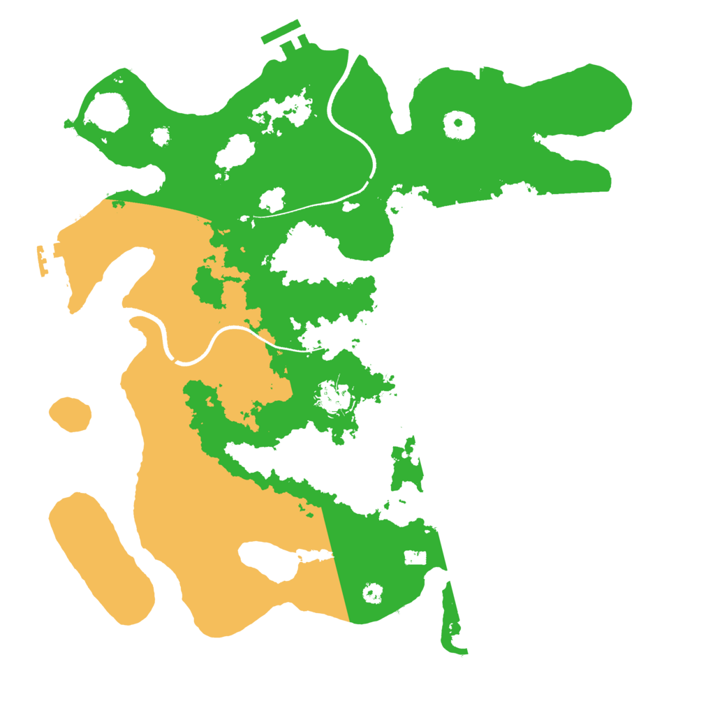Biome Rust Map: Procedural Map, Size: 3500, Seed: 49969