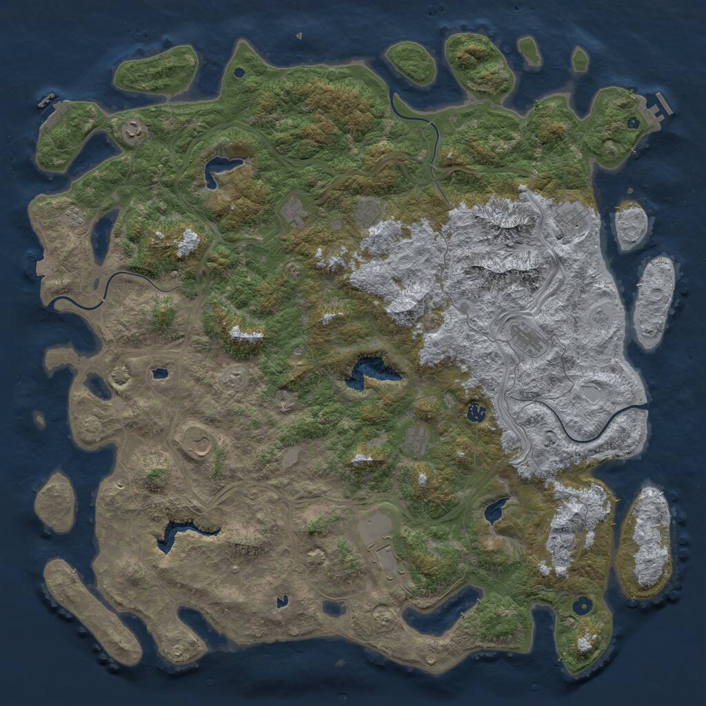 Rust Map: Procedural Map, Size: 5563, Seed: 11291, 17 Monuments