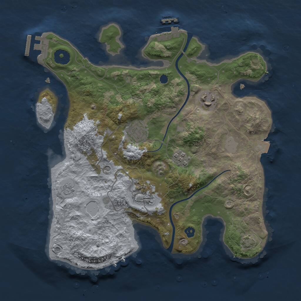 Rust Map: Procedural Map, Size: 2900, Seed: 99726495, 10 Monuments