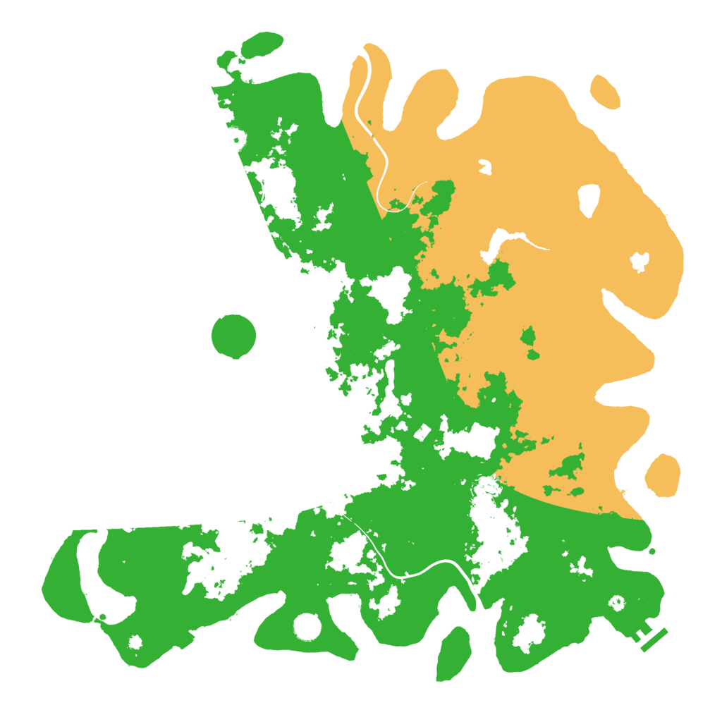 Biome Rust Map: Procedural Map, Size: 4600, Seed: 548955366