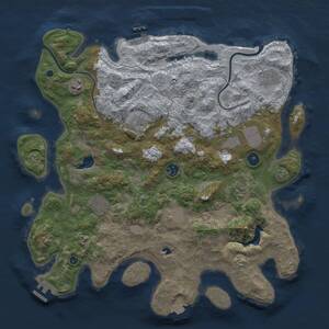 Thumbnail Rust Map: Procedural Map, Size: 4000, Seed: 1044094152, 15 Monuments