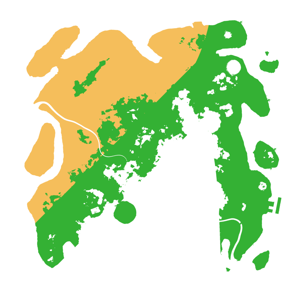 Biome Rust Map: Procedural Map, Size: 3700, Seed: 235075995