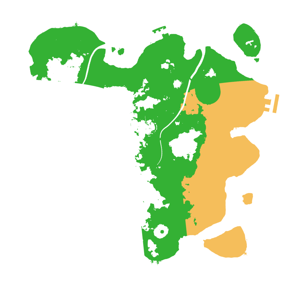 Biome Rust Map: Procedural Map, Size: 3200, Seed: 1564216294