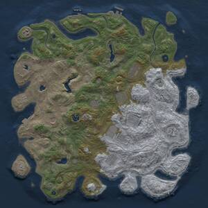 Thumbnail Rust Map: Procedural Map, Size: 4500, Seed: 330766480, 17 Monuments