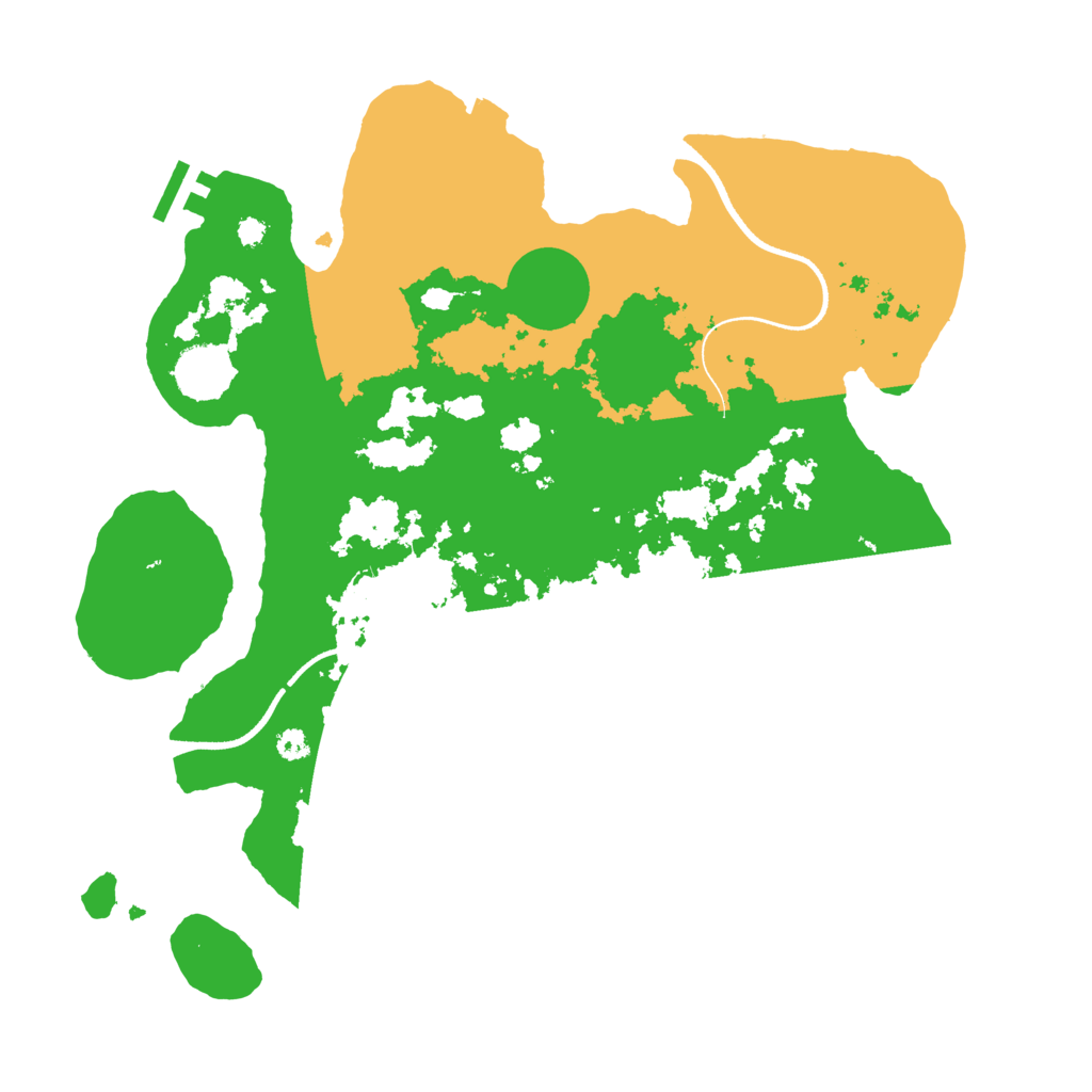 Biome Rust Map: Procedural Map, Size: 3500, Seed: 2585474
