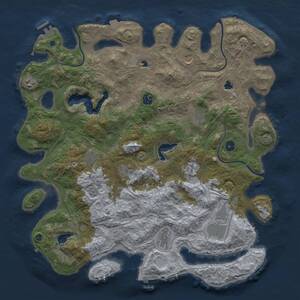 Thumbnail Rust Map: Procedural Map, Size: 4500, Seed: 956260140, 16 Monuments