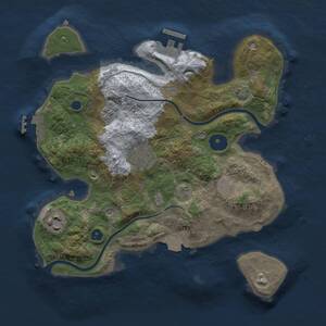 Thumbnail Rust Map: Procedural Map, Size: 2800, Seed: 231654, 8 Monuments