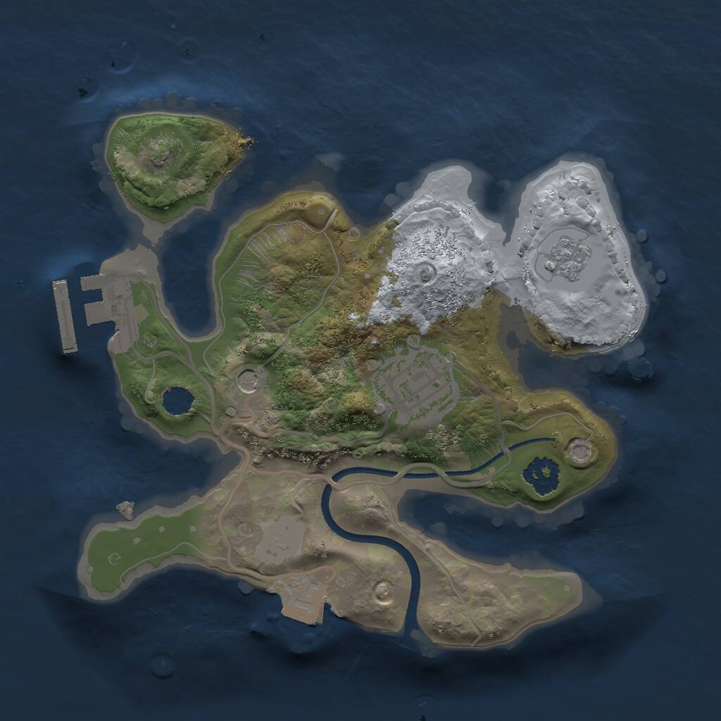 Rust Map: Procedural Map, Size: 2000, Seed: 310188882, 5 Monuments
