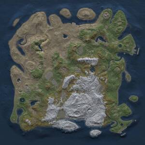 Thumbnail Rust Map: Procedural Map, Size: 4500, Seed: 5551501, 15 Monuments