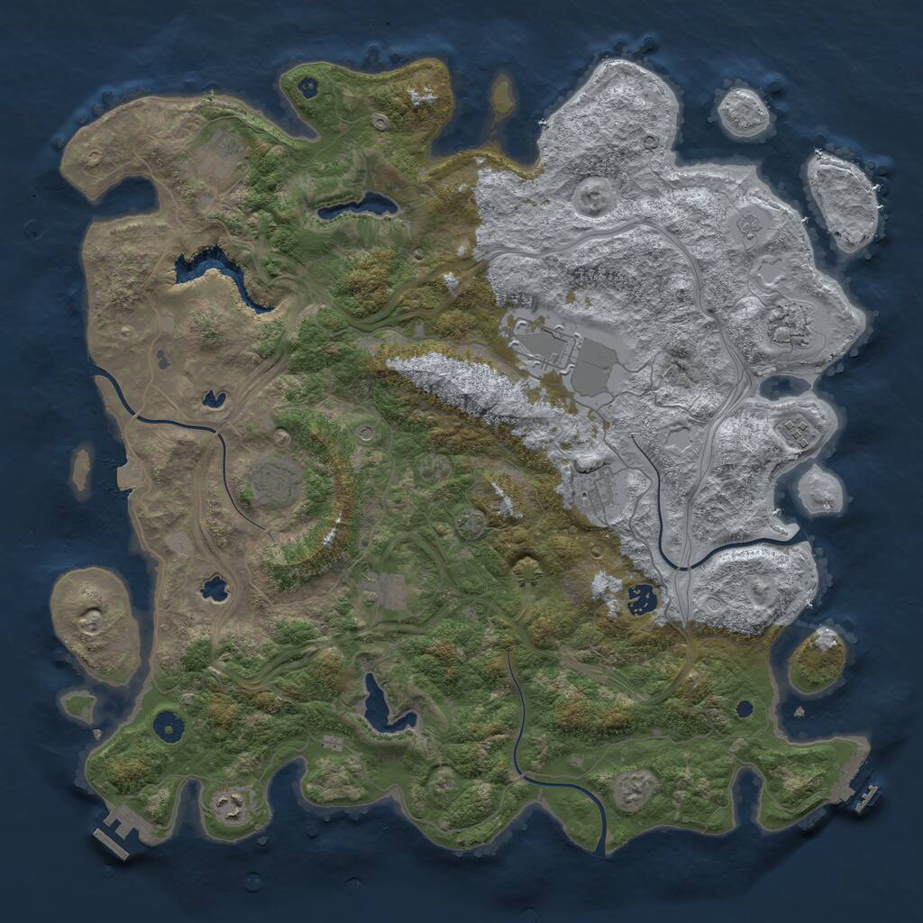 Rust Map: Procedural Map, Size: 4500, Seed: 2577682, 15 Monuments