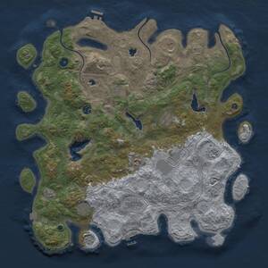 Thumbnail Rust Map: Procedural Map, Size: 4500, Seed: 792094222, 16 Monuments