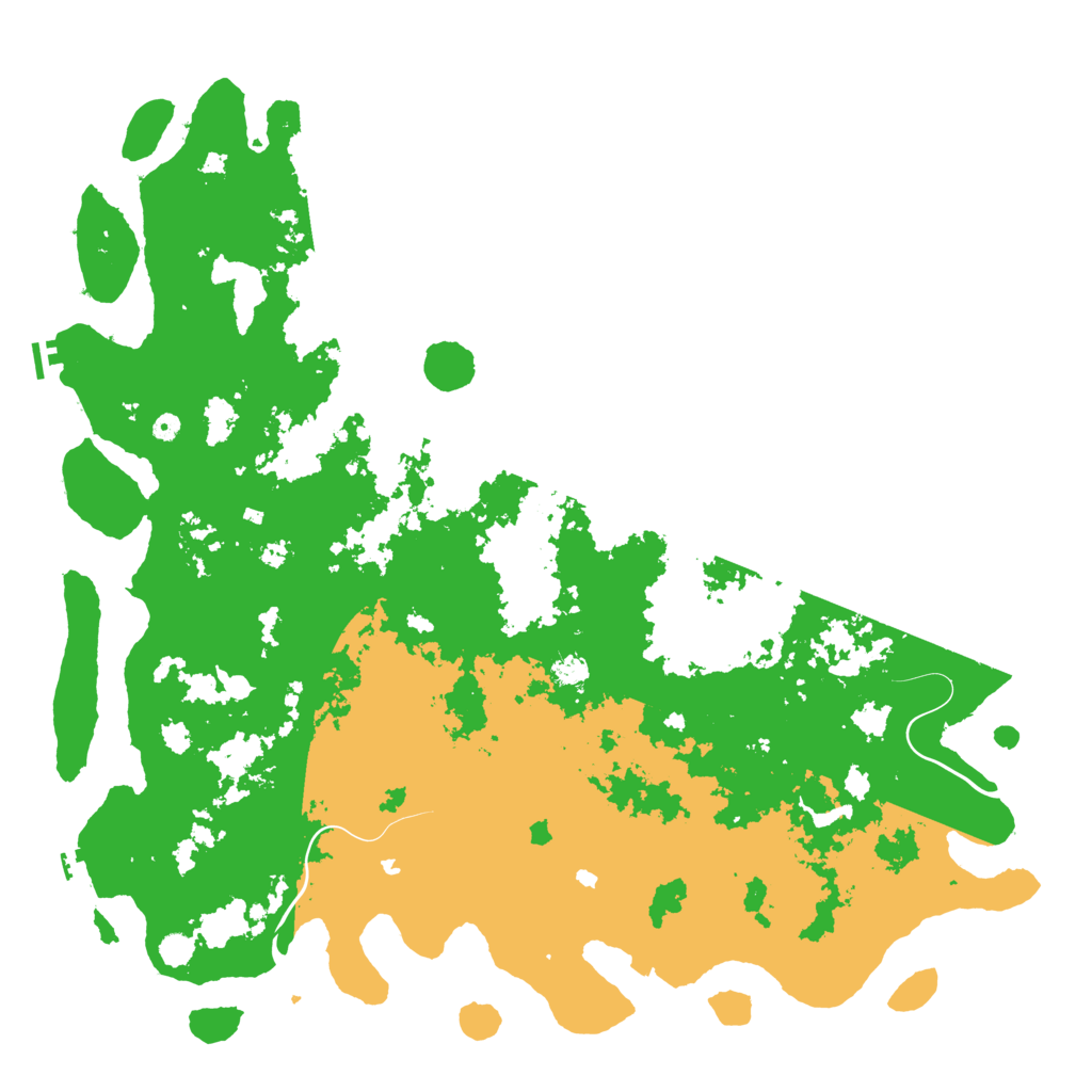 Biome Rust Map: Procedural Map, Size: 6000, Seed: 27868752