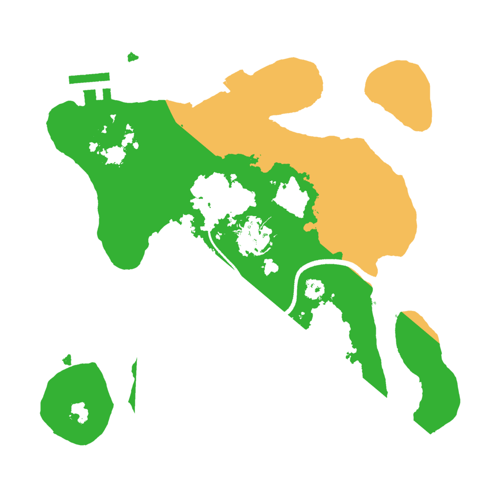 Biome Rust Map: Procedural Map, Size: 2500, Seed: 599178694