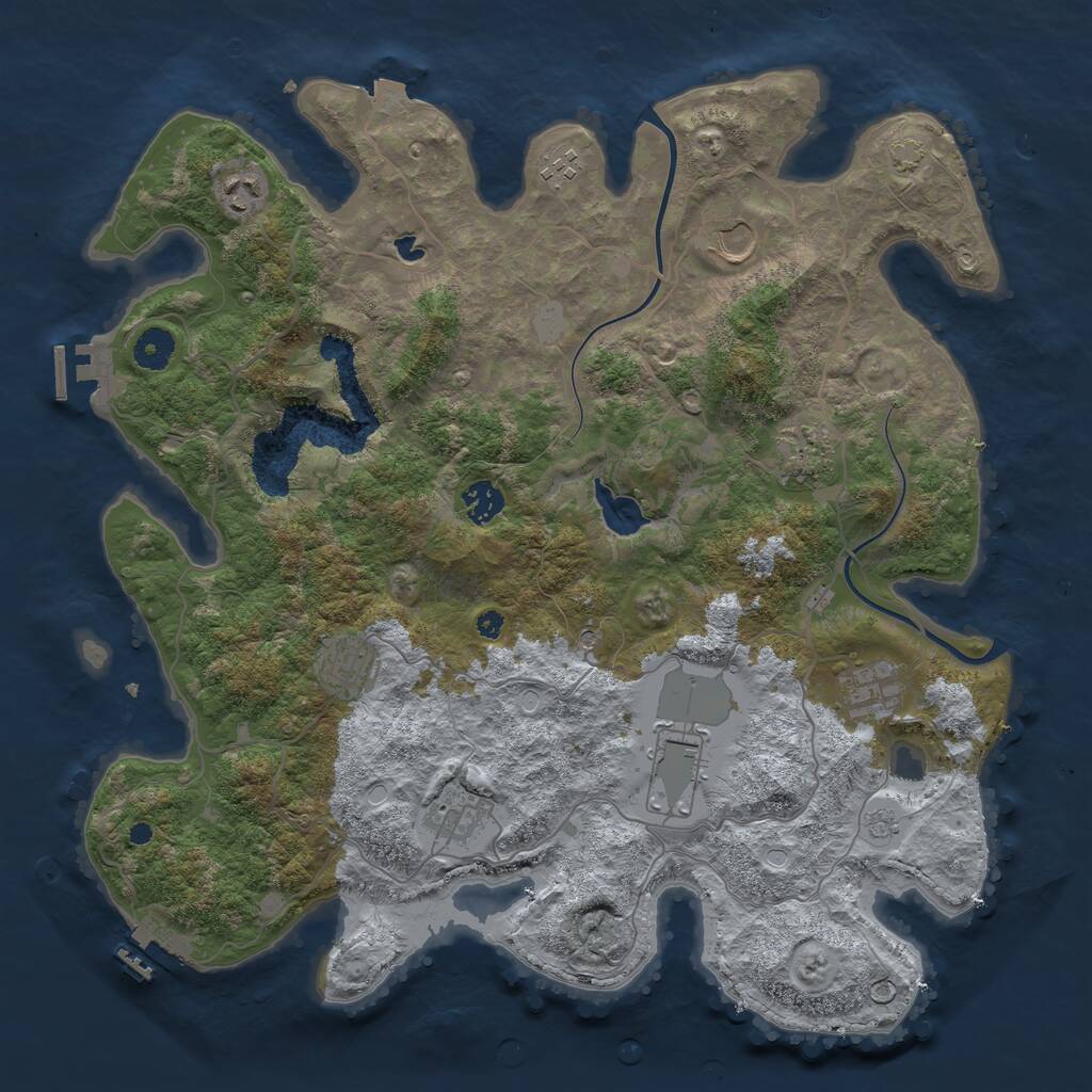 Rust Map: Procedural Map, Size: 4000, Seed: 6017318, 15 Monuments