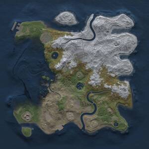 Thumbnail Rust Map: Procedural Map, Size: 3250, Seed: 403813588, 12 Monuments