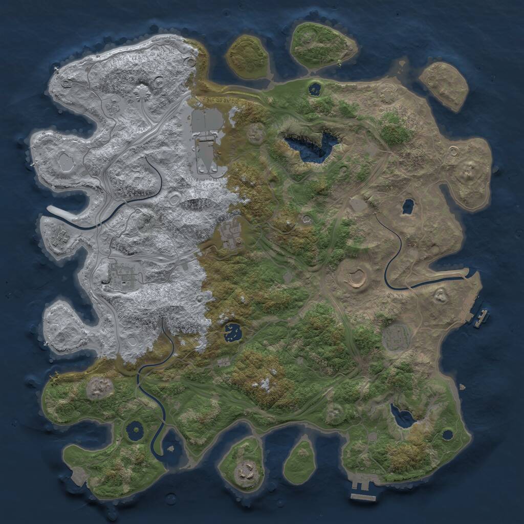 Rust Map: Procedural Map, Size: 4250, Seed: 16012025, 14 Monuments