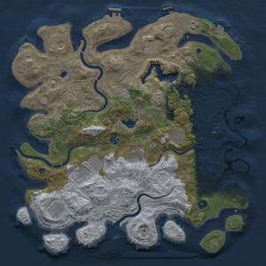 Thumbnail Rust Map: Procedural Map, Size: 4300, Seed: 62215, 16 Monuments